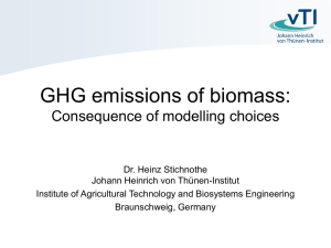 GHG emissions of biomass: Consequence of
