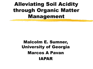 Alleviating Soil Acidity through Organic Matter Management
