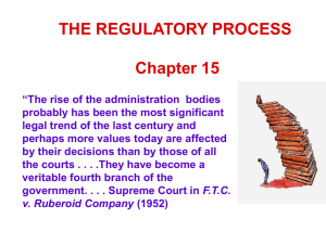 Administrative Agencies & Process--Chapter 5