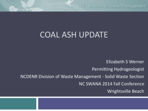 Coal Ash Update - Elizabeth Werner - nc