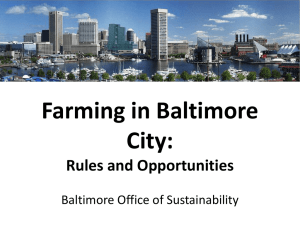 Farming in Baltimore City: Rules and Opportunities