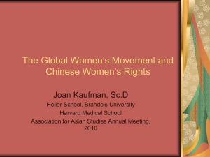 The Global Women`s Movement and Chinese Women`s Rights