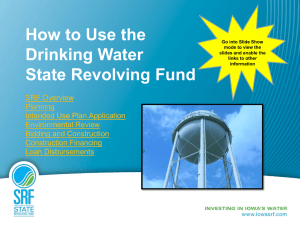 Drinking Water SRF Process