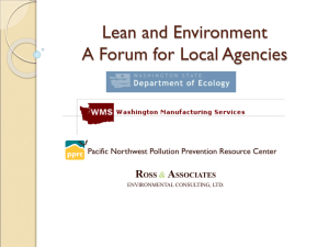 Overall Presentation - Pacific Northwest Pollution Prevention