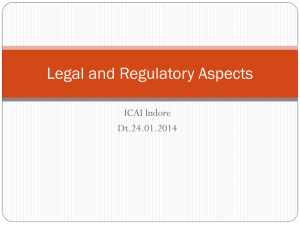 Legal and Regulatory Aspects - Indore