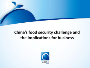 China`s food security challenge and the implications for business