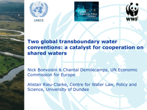 Two global transboundary water conventions: a catalyst
