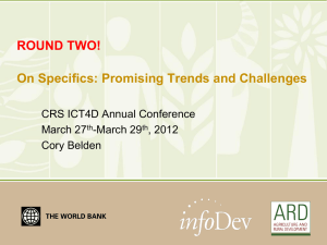 Promising Trends and Challenges - World Bank