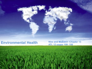 Nies and McEwen: Chapter 13: Environmental Health ATI: 12 pages