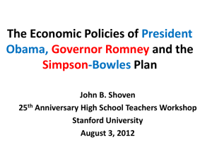 The Economic Policies of President Obama, Governor Romney and