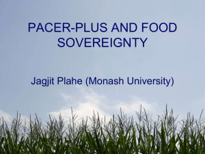 Fiji - PACER-plus and Food Sovereignty