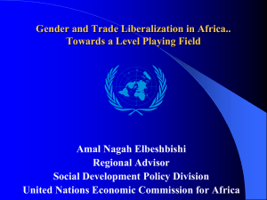 Gender and Trade Liberalization in Africa.. Towards a Level Playing