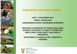 Directorate: Food Safety and Quality Assurance