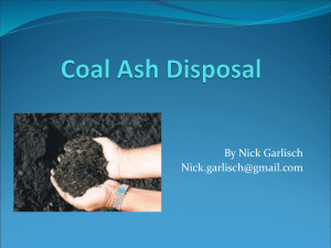Coal Ash Disposal -
