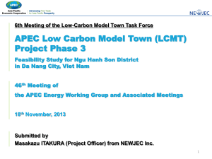 LCMT Project Phase 3 Feasibility Study for Low Carbon Model Town