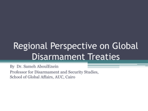 Regional Perspective on Global Dissarmament