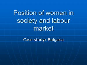 Position of women in society and labour market