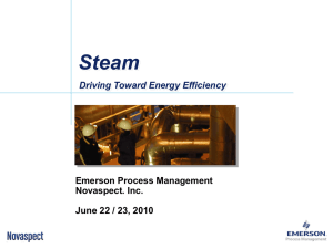 Driving Toward Energy Efficiency - Steam