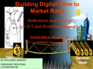 Building Digital Farm to Market Road (PhilDHRRA)