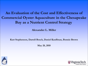 An Evaluation of the Cost and Effectiveness of Commercial Oyster