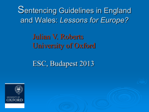 Sentencing Guidelines in England and Wales: Lessons for Europe?