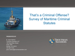 Survey of Maritime Criminal Statutes
