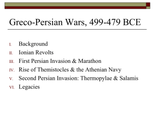 The Persian Wars: From the Ionian Revolt to Eion