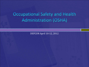 Occupational Safety and Health Administration (OSHA) Office of