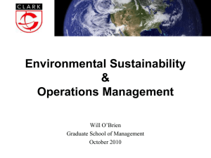 Environmental Sustainability & OM_Oct. 2010