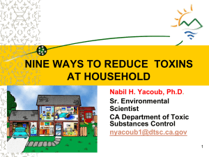 Nine Ways to Avoid Household Toxins