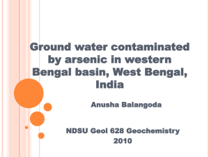 Groundwater Contamination by As in West Bengal, India