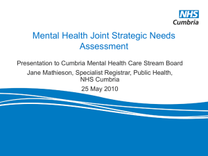 Presentation Title - South Cumbria Mental Health Forum