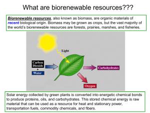 Introduction to biorenewable resources