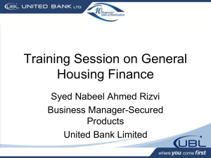 G. Housing Finance - State Bank of Pakistan