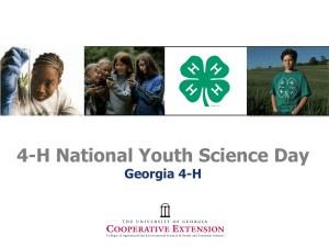 Powerpoint to be used during experiment/presentation - Georgia 4-H