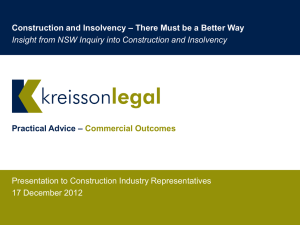 Constuction and Insolvency