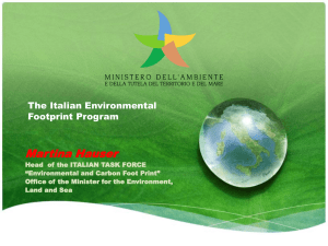 Carbon Footprint - Ministero dell`Ambiente