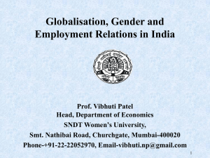 Globalisation, Gender and Employment Relations in India