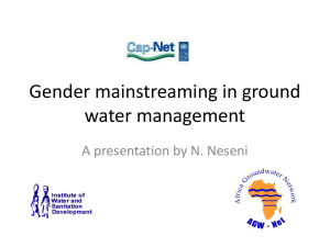 Gender in Groundwater and Sanitation - AGW-Net