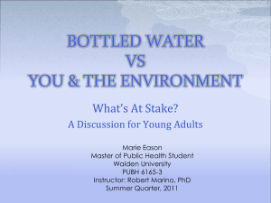 bottled water vs environment - Environmental Public Health Today