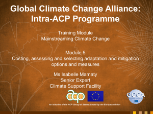 Module 5 - Cost - Global Climate Change Alliance
