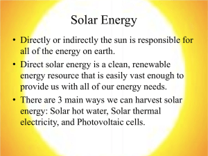 Can solar power provide a significant proportion of energy demand
