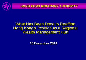 What Has Been Done to Reaffirm Hong Kong`s Position as a