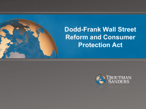 Dodd-Frank Wall Street Reform and Consumer Protection Act