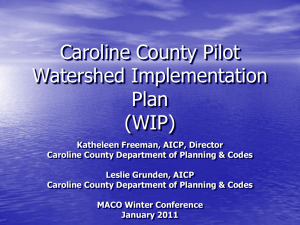 Caroline County Watershed Implementation Plan