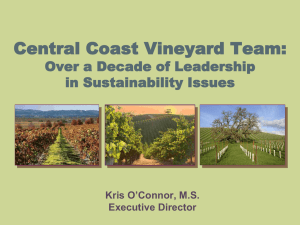 Central Coast Vineyard Team - Sustainable Agriculture Research