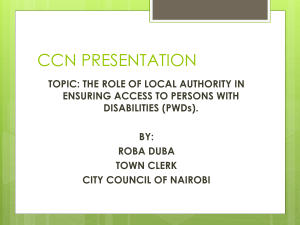 CCN PRESENTATION - National Council for Persons with Disabilities