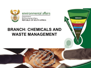 Chemicals and waste management - Centre for Environmental Rights