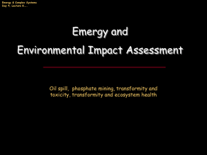 Lecture 9: Environmental Impact Assessment