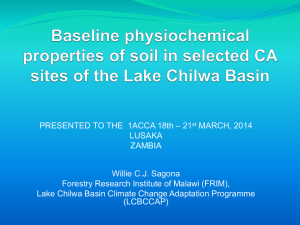 Baseline physiochemical properties of soil in selected CA sites of
